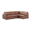 Marley 4 Seat Right Hand Modular Corner Sofa in Oslo Mocha Mouse Leather - Group 5