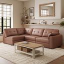Marley 4 Seat Right Hand Modular Corner Sofa in Oslo Mocha Mouse Leather - Group 5