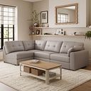 Marley 4 Seat Right Hand Modular Corner Sofa in Oslo Oyster Leather - Group 5