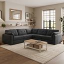 Marley 5 Seat Modular Corner Sofa in Lila Charcoal Fabric - Group 3