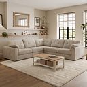 Marley 5 Seat Modular Corner Sofa in Lila Natural Fabric - Group 3