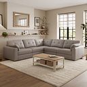 Marley 5 Seat Modular Corner Sofa in Oslo Oyster Leather - Group 3