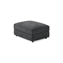 Marley Footstool in  Lila Charcoal Fabric