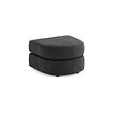 Marley Half Moon Footstool in  Lila Charcoal Fabric