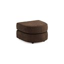 Marley Half Moon Footstool in  Lila Chocolate Fabric