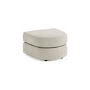 Marley Half Moon Footstool in  Lila Ivory Fabric