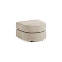 Marley Half Moon Footstool in  Lila Natural Fabric