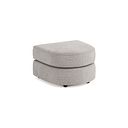 Marley Half Moon Footstool in  Lila Stone Fabric
