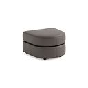 Marley Half Moon Footstool in  Oslo Elephant Grey Leather