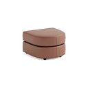 Marley Half Moon Footstool in  Oslo Mocha Mouse Leather