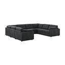 Marley Large U-Shape Modular Corner Sofa in Lila Charcoal Fabric - Group 11