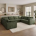 Marley Large U-Shape Modular Corner Sofa in Lila Pine Fabric - Group 11