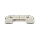 Marley Large U-Shape Modular Corner Sofa in Oslo Bone China Leather - Group 11