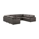 Marley Large U-Shape Modular Corner Sofa in Oslo Elephant Grey Leather - Group 11