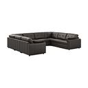 Marley Large U-Shape Modular Corner Sofa in Oslo Storm Leather - Group 11
