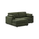 Marley Modular 2 Seater Left Hand Compact Chaise Sofa in Lila Pine Fabric - Group 12