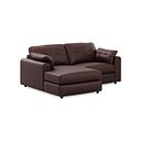 Marley Modular 2 Seater Left Hand Compact Chaise Sofa in Oslo Chestnut Leather - Group 12