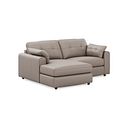 Marley Modular 2 Seater Left Hand Compact Chaise Sofa in Oslo Oyster Leather - Group 12