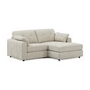 Marley Modular 2 Seater Right Hand Compact Chaise Sofa in Lila Ivory Fabric - Group 13