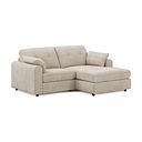 Marley Modular 2 Seater Right Hand Compact Chaise Sofa in Lila Natural Fabric - Group 13
