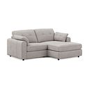Marley Modular 2 Seater Right Hand Compact Chaise Sofa in Lila Stone Fabric - Group 13