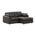 Marley Modular 2 Seater Right Hand Compact Chaise Sofa in Oslo Storm Leather - Group 13
