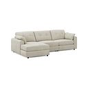 Marley Modular 3 Seater Left Hand Chaise Sofa in Lila Ivory Fabric - Group 14