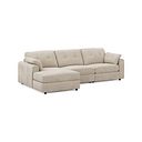 Marley Modular 3 Seater Left Hand Chaise Sofa in Lila Natural Fabric - Group 14
