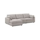 Marley Modular 3 Seater Left Hand Chaise Sofa in Lila Stone Fabric - Group 14
