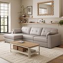 Marley Modular 3 Seater Left Hand Chaise Sofa in Oslo Oyster Leather - Group 14