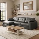 Marley Modular 3 Seater Left Hand Chaise Sofa in Oslo Storm Leather - Group 14