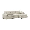Marley Modular 3 Seater Right Hand Chaise Sofa in Lila Ivory Fabric - Group 15