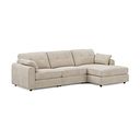 Marley Modular 3 Seater Right Hand Chaise Sofa in Lila Natural Fabric - Group 15