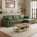 Marley Modular 3 Seater Right Hand Chaise Sofa in Lila Pine Fabric - Group 15