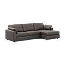 Marley Modular 3 Seater Right Hand Chaise Sofa in Oslo Elephant Grey Leather - Group 15