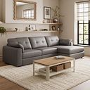 Marley Modular 3 Seater Right Hand Chaise Sofa in Oslo Elephant Grey Leather - Group 15