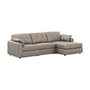 Marley Modular 3 Seater Right Hand Chaise Sofa in Oslo Oyster Leather - Group 15
