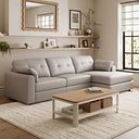 Marley Modular 3 Seater Right Hand Chaise Sofa in Oslo Oyster Leather - Group 15