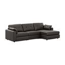 Marley Modular 3 Seater Right Hand Chaise Sofa in Oslo Storm Leather - Group 15