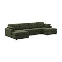 Marley Modular 4 Seater U-Shape Chaise Sofa in Lila Pine Fabric - Group 17