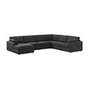 Marley Modular 6 Seater Left Hand Corner Sofa with Chaise in Lila Charcoal Fabric - Group 18