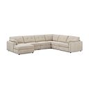 Marley Modular 6 Seater Left Hand Corner Sofa with Chaise in Lila Natural Fabric - Group 18