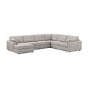 Marley Modular 6 Seater Left Hand Corner Sofa with Chaise in Lila Stone Fabric - Group 18