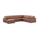 Marley Modular 6 Seater Left Hand Corner Sofa with Chaise in Oslo Mocha Mouse Leather - Group 18