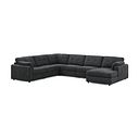 Marley Modular 6 Seater Right Hand Corner Sofa with Chaise in  Lila Charcoal Fabric- Group 19