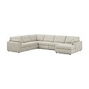 Marley Modular 6 Seater Right Hand Corner Sofa with Chaise in Lila Ivory Fabric - Group 19