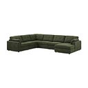 Marley Modular 6 Seater Right Hand Corner Sofa with Chaise in Lila Pine Fabric - Group 19