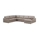 Marley Modular 6 Seater Right Hand Corner Sofa with Chaise in Oslo Oyster Leather - Group 19