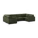 Marley Small U-Shape Modular Corner Sofa in Lila Pine Fabric - Group 10