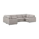 Marley Small U-Shape Modular Corner Sofa in Lila Stone Fabric - Group 10